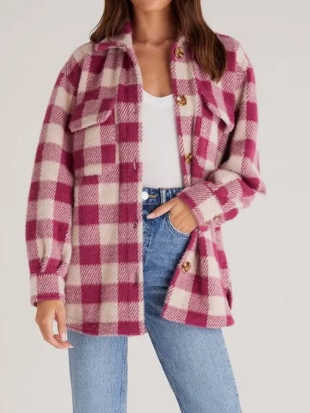 Z Supply Plaid Tucker Jacket